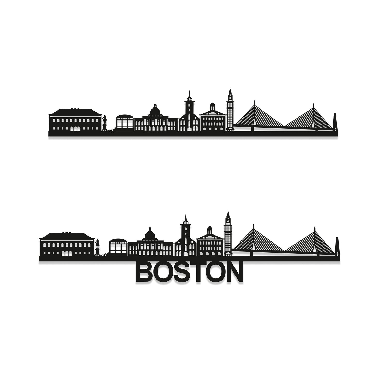 Boston Skyline Wood Wall Art - Boston Gift - Skyline Art - Wood Wall Art