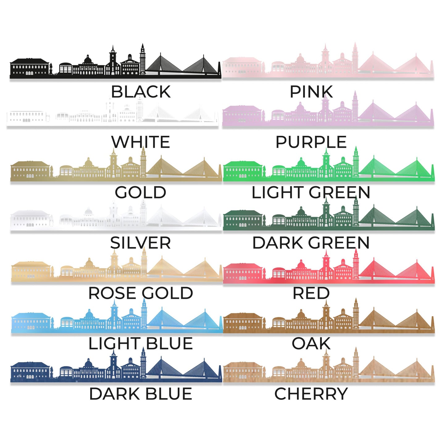 Boston Skyline Wood Wall Art - Boston Gift - Skyline Art - Wood Wall Art