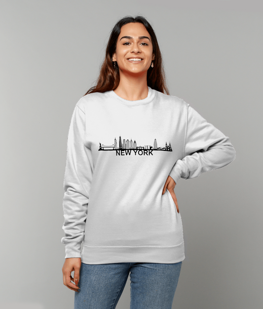 New York Skyline Sweatshirt with City Name