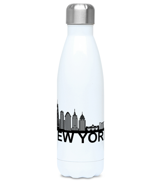 New York Skyline 500ml Water Bottle with City Name