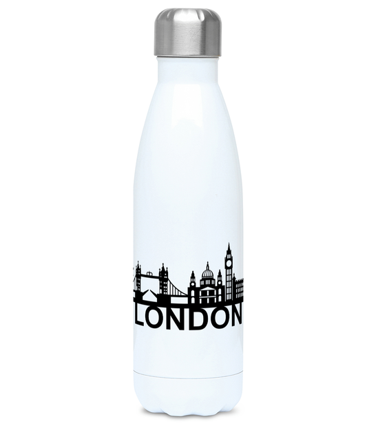 London Skyline Water Bottle with City Name