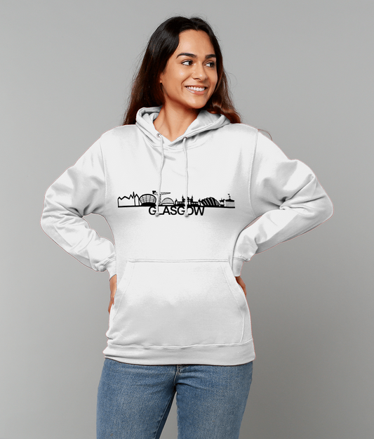 Glasgow Skyline Hoodie with City Name