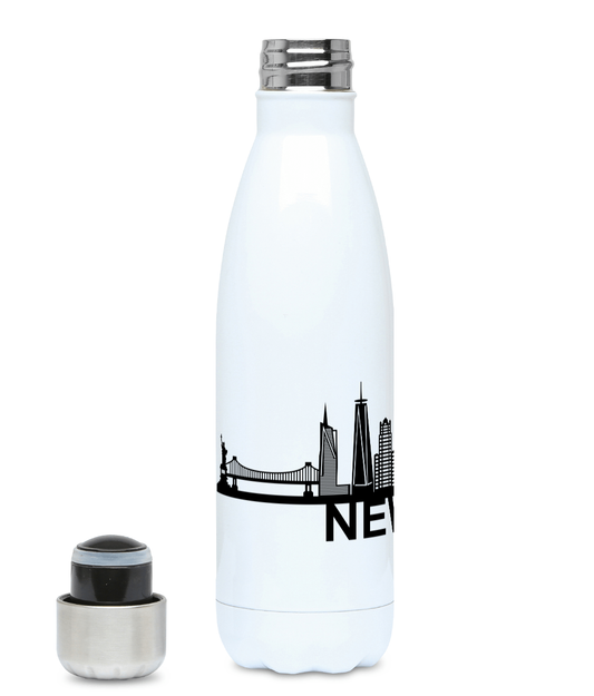 New York Skyline 500ml Water Bottle with City Name