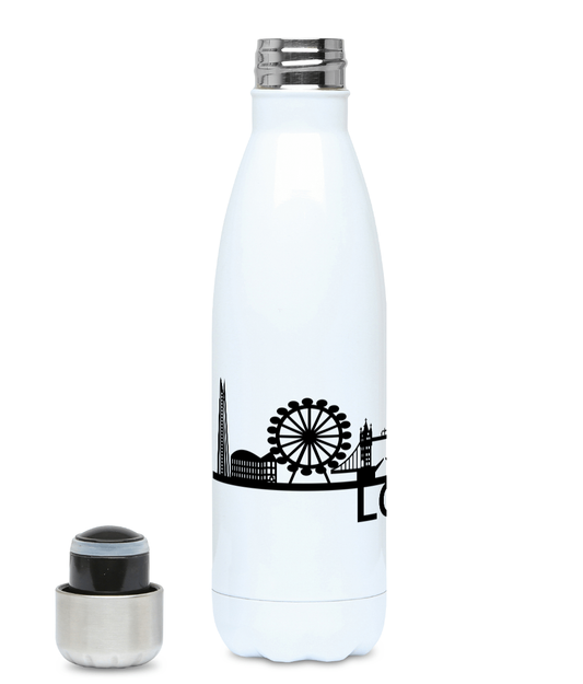 London Skyline Water Bottle with City Name