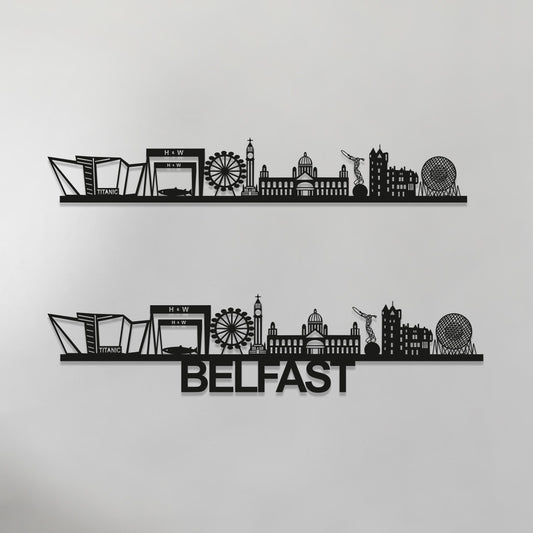 Belfast Skyline Wood Wall Art