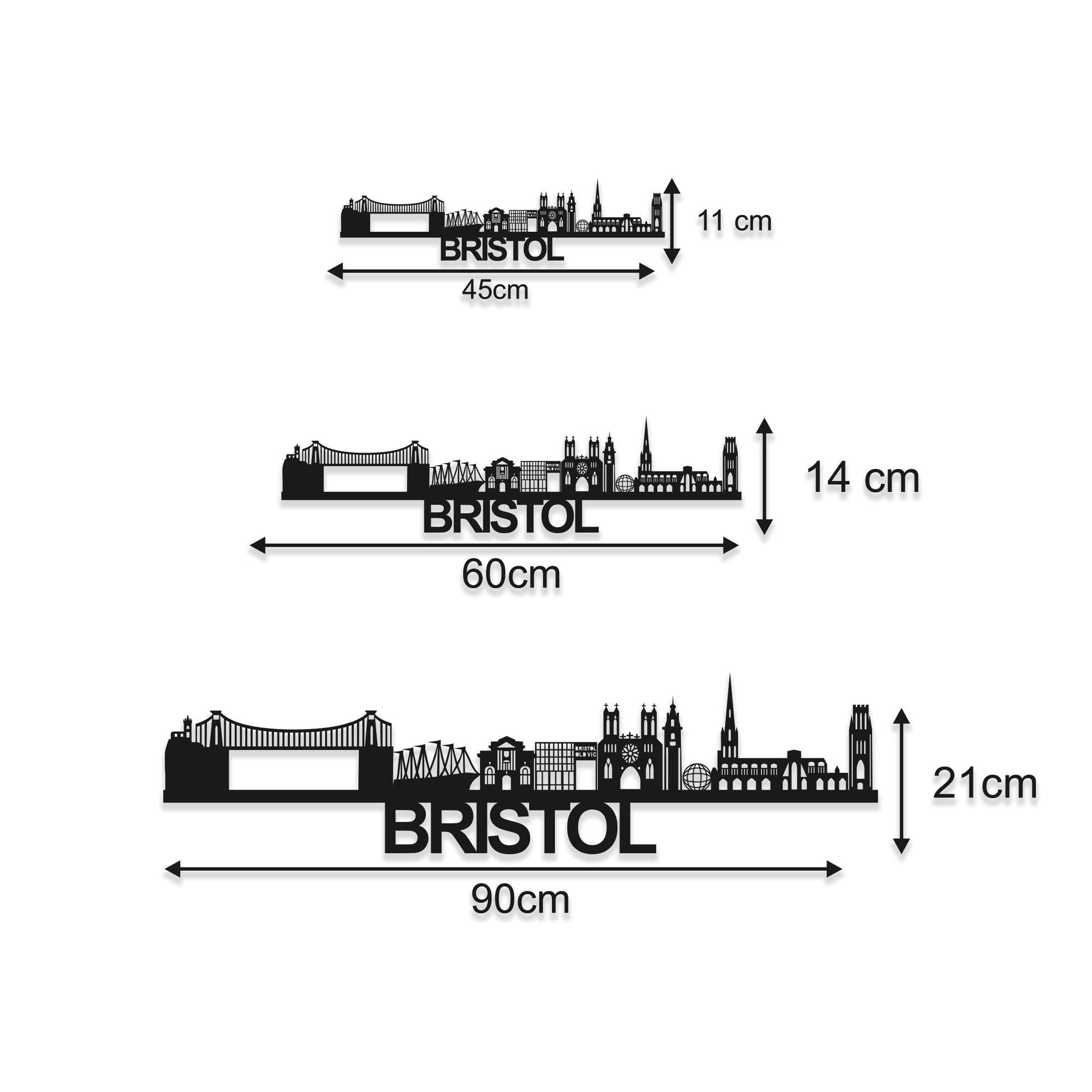 Bristol Skyline Wood Wall Art