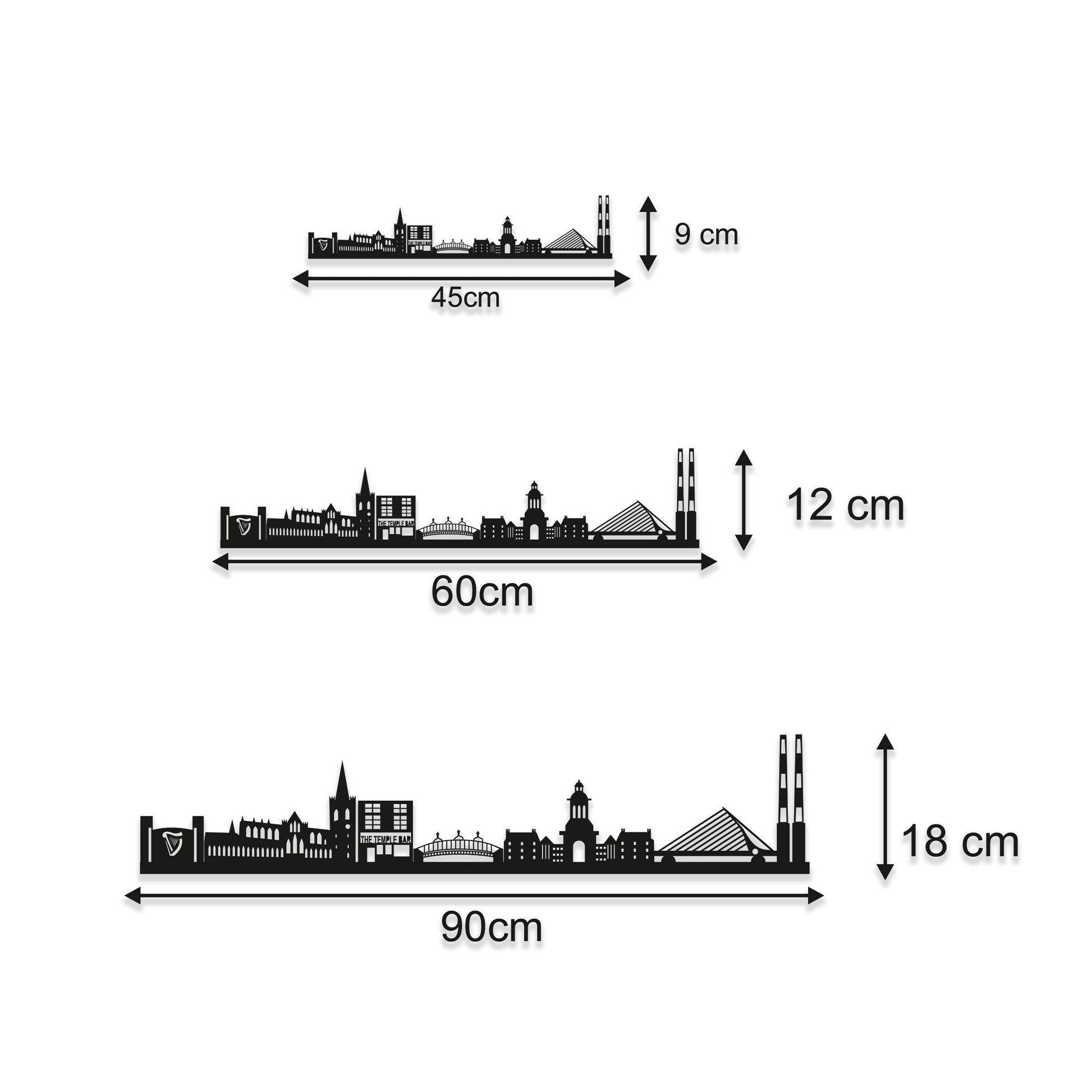 Dublin Skyline Wood Wall Art