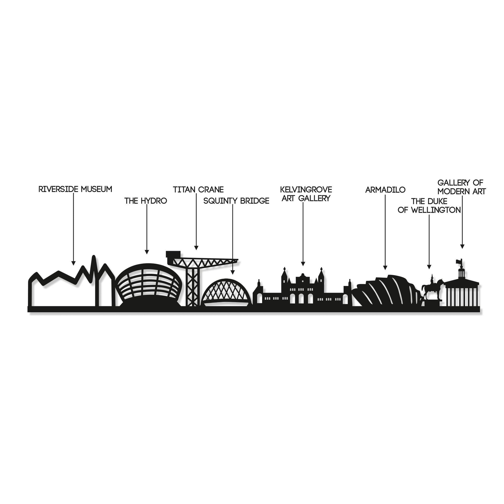 Glasgow Skyline Wood Wall Art