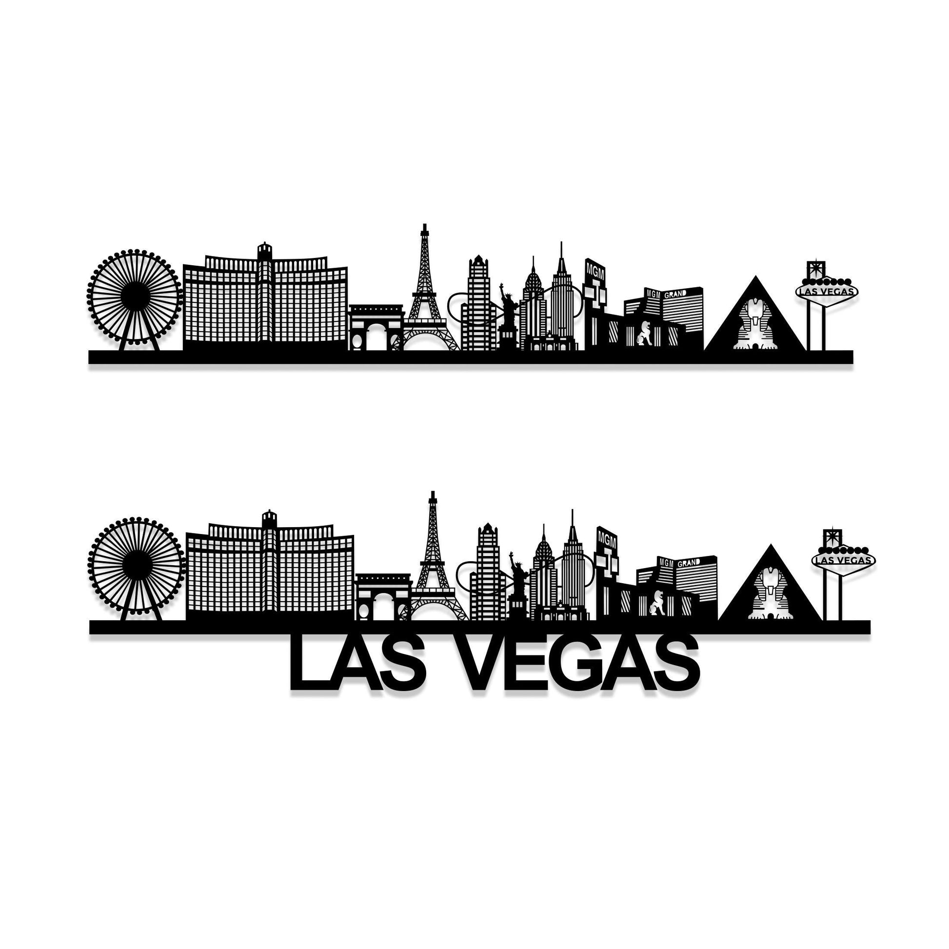 Las Vegas Skyline Wood Wall Art