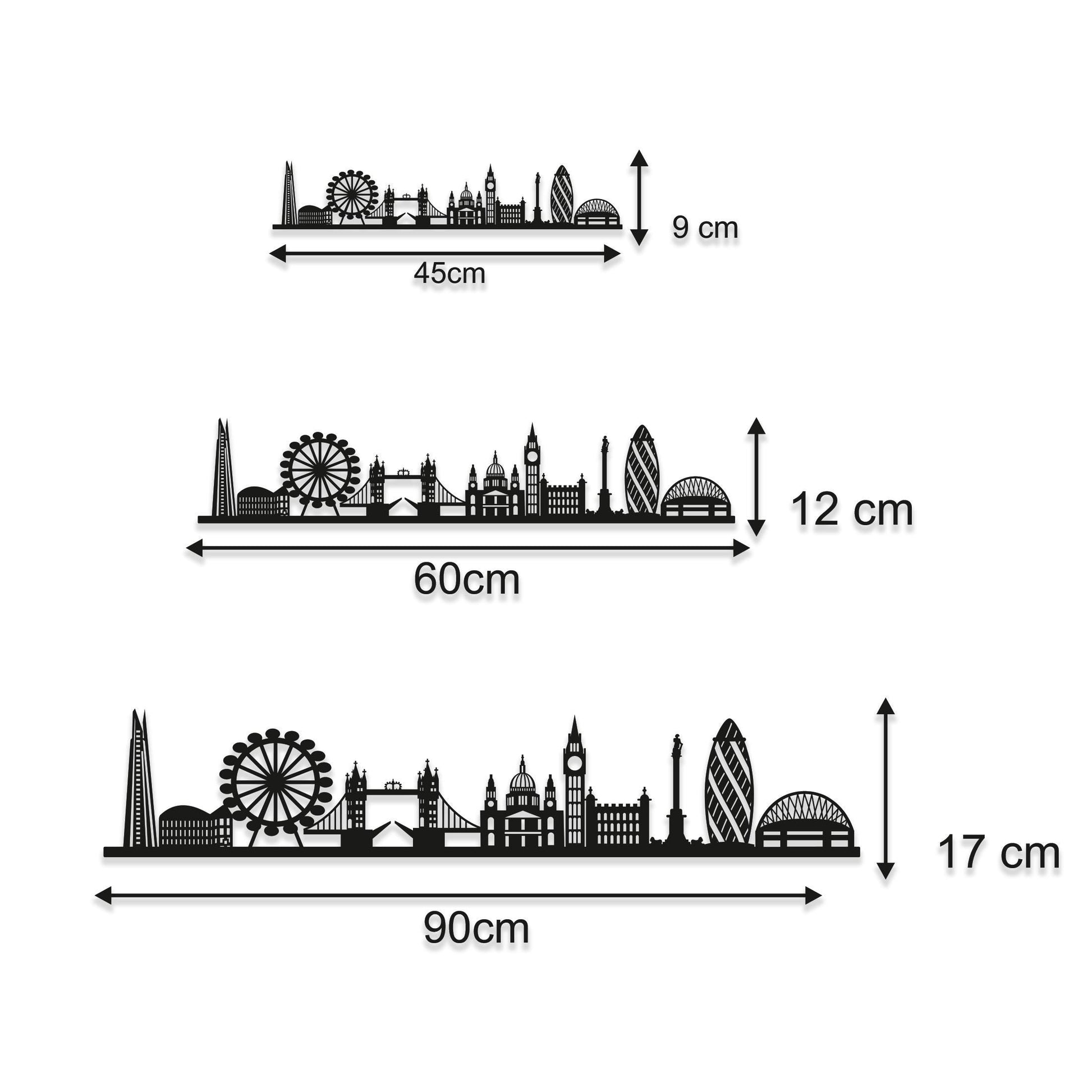 London Skyline Wood Wall Art