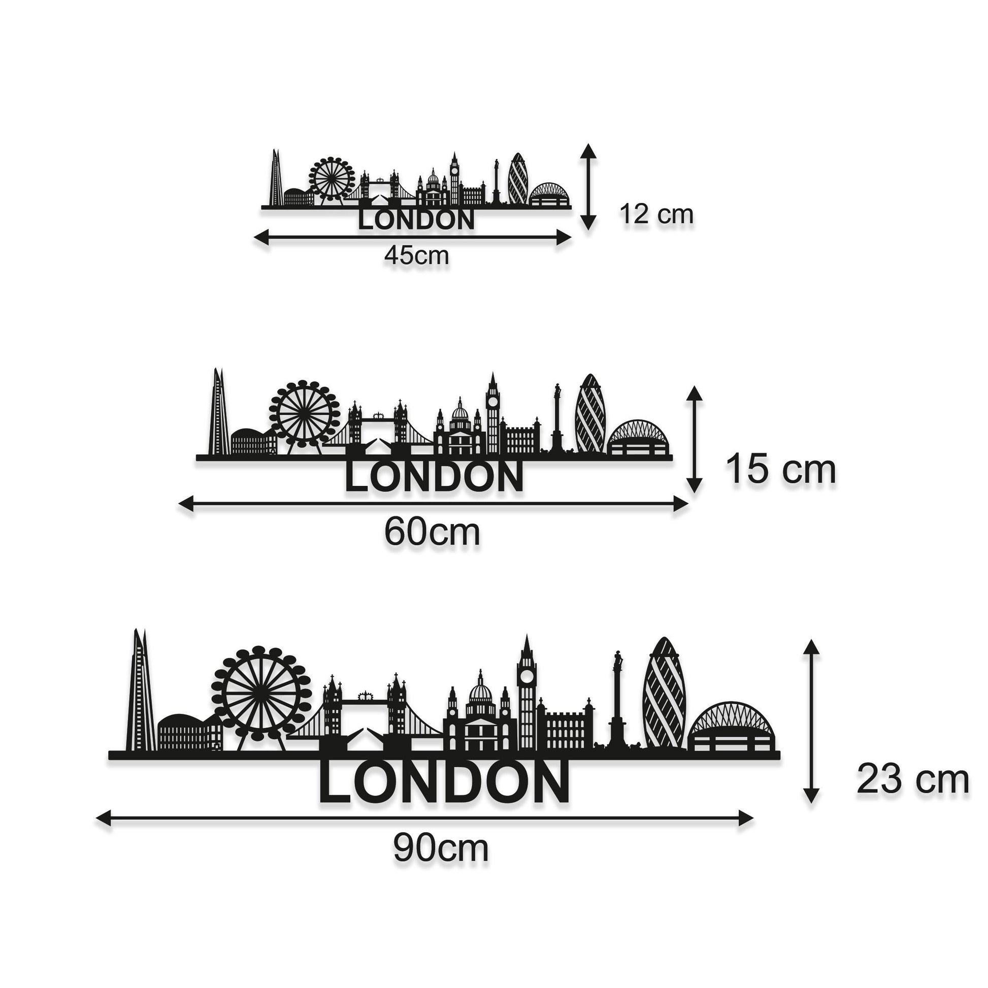 London Skyline Wood Wall Art