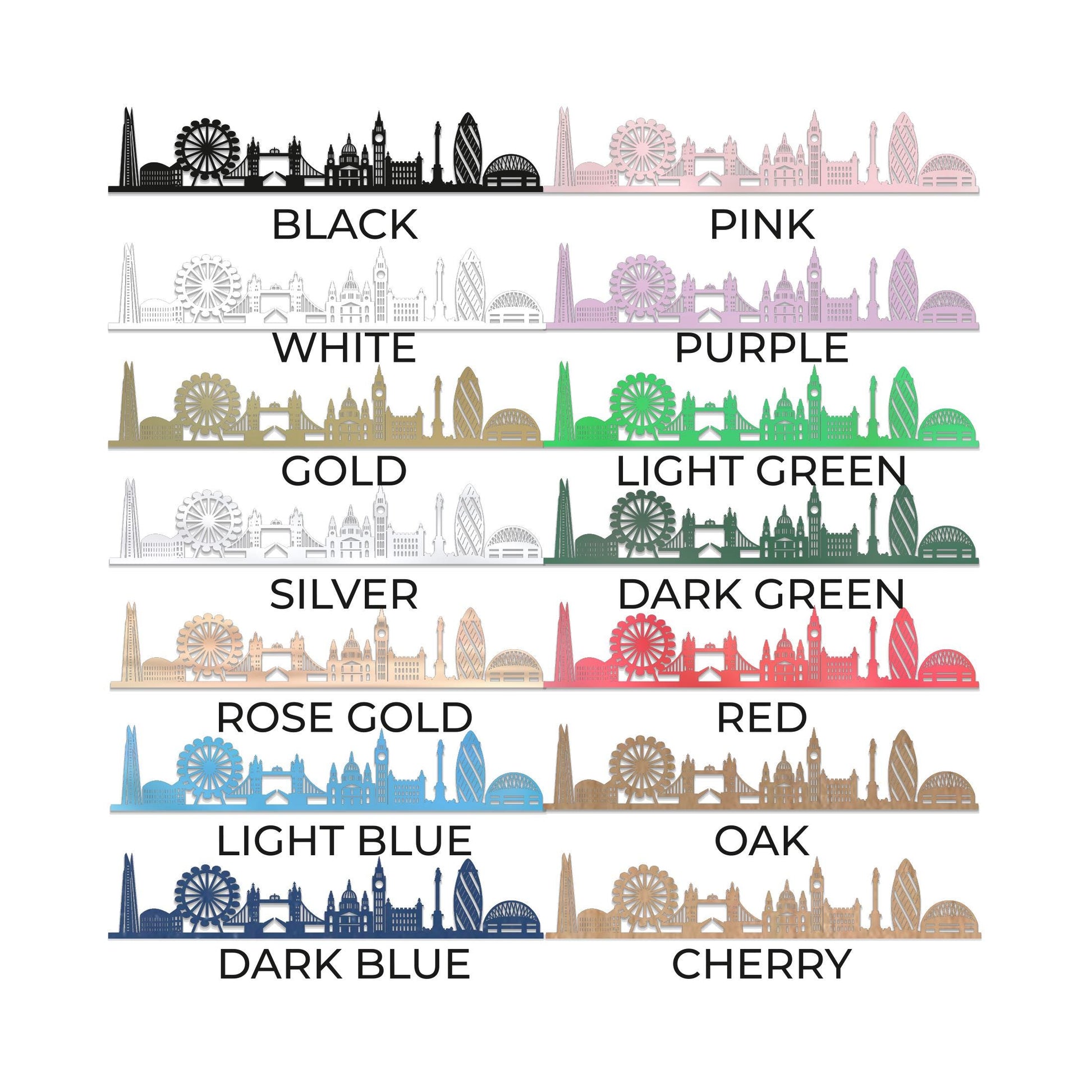 London Skyline Wood Wall Art