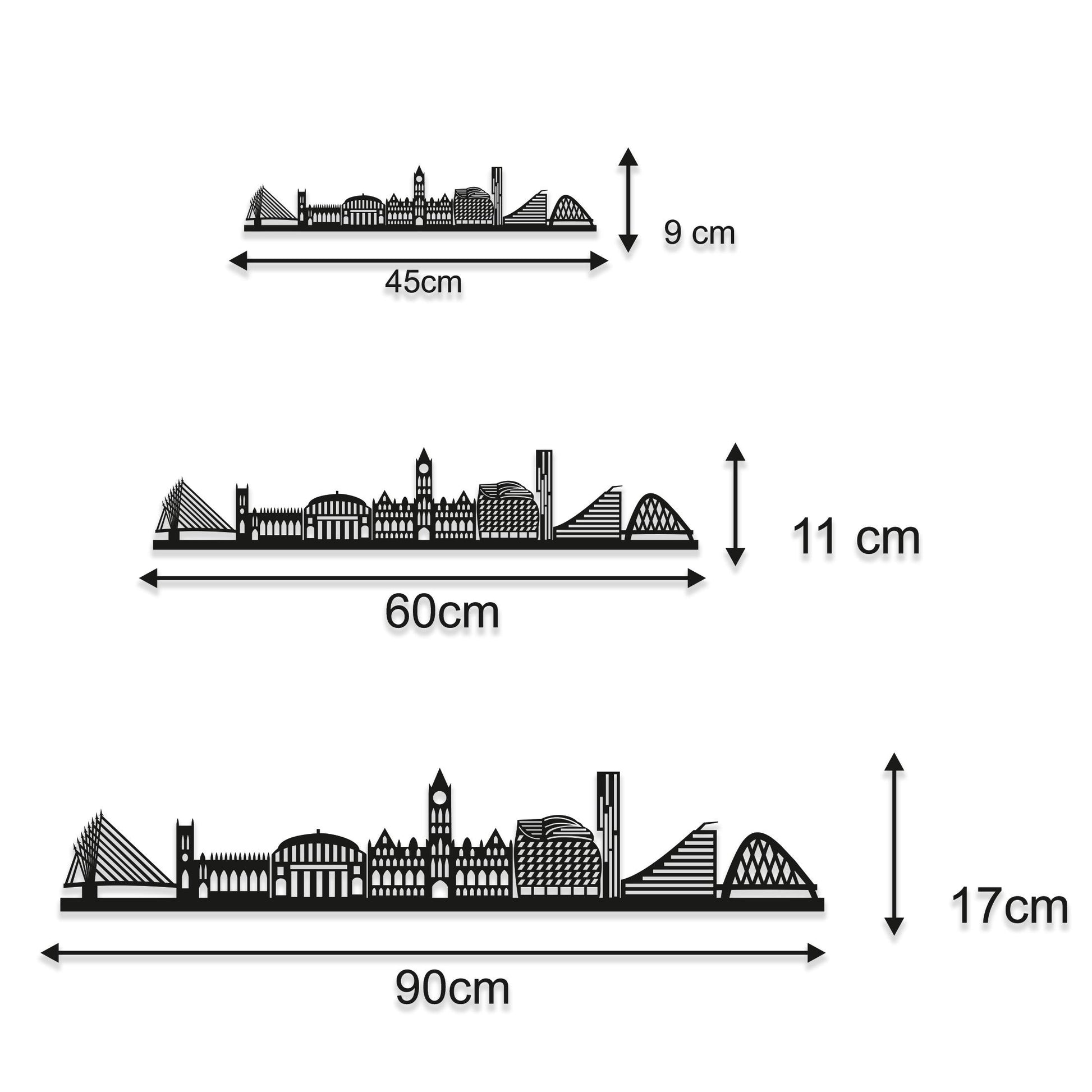 Manchester Skyline Wood Wall Art