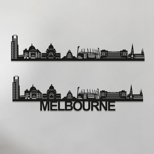 Melbourne Skyline Wood Wall Art