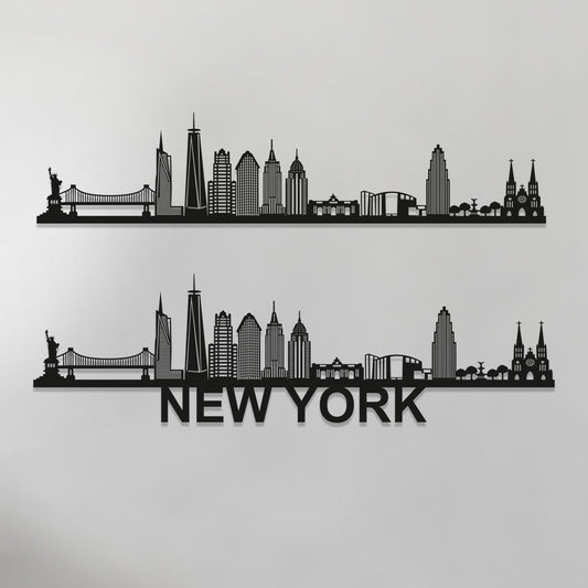 New York Skyline Wood Wall Art