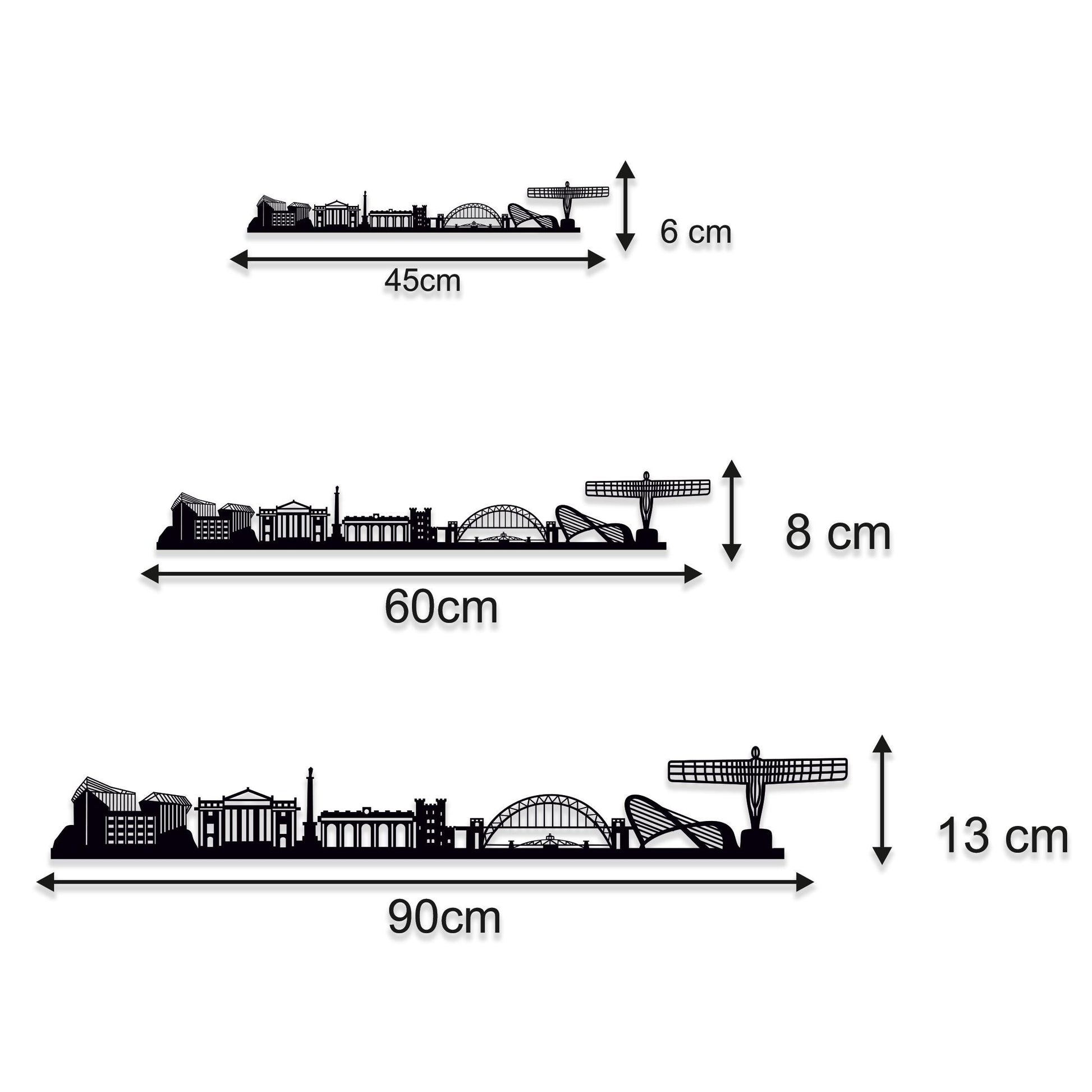 Newcastle Skyline Wood Wall Art