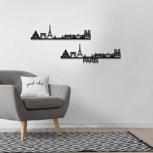 Paris Skyline Wood Wall Art