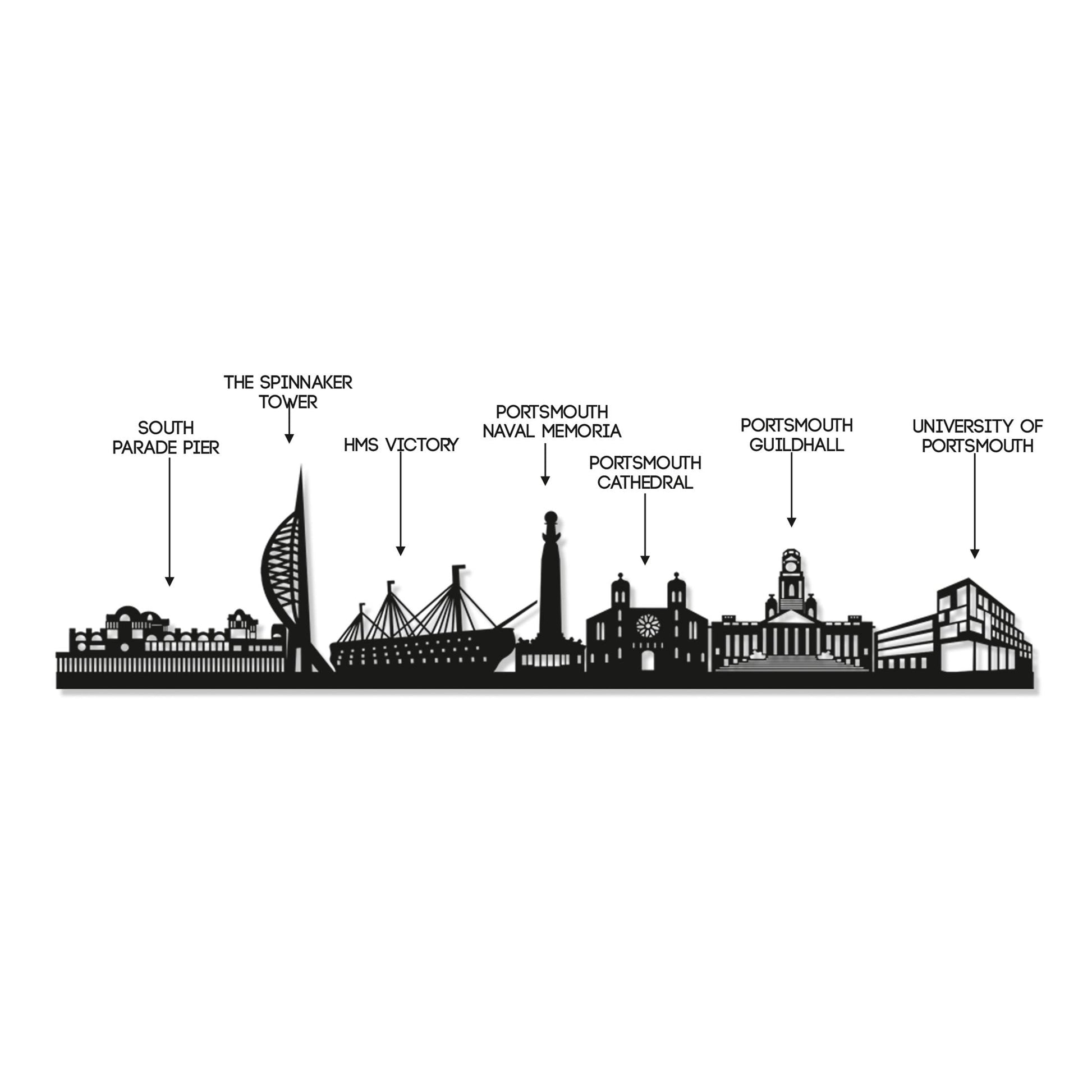 Portsmouth Skyline Wood Wall Art