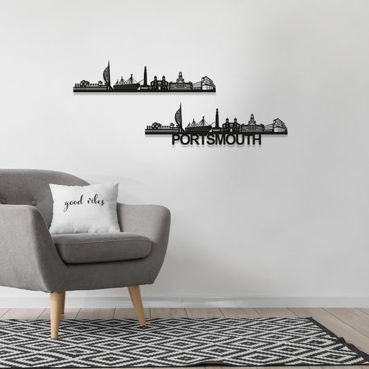 Portsmouth Skyline Wood Wall Art