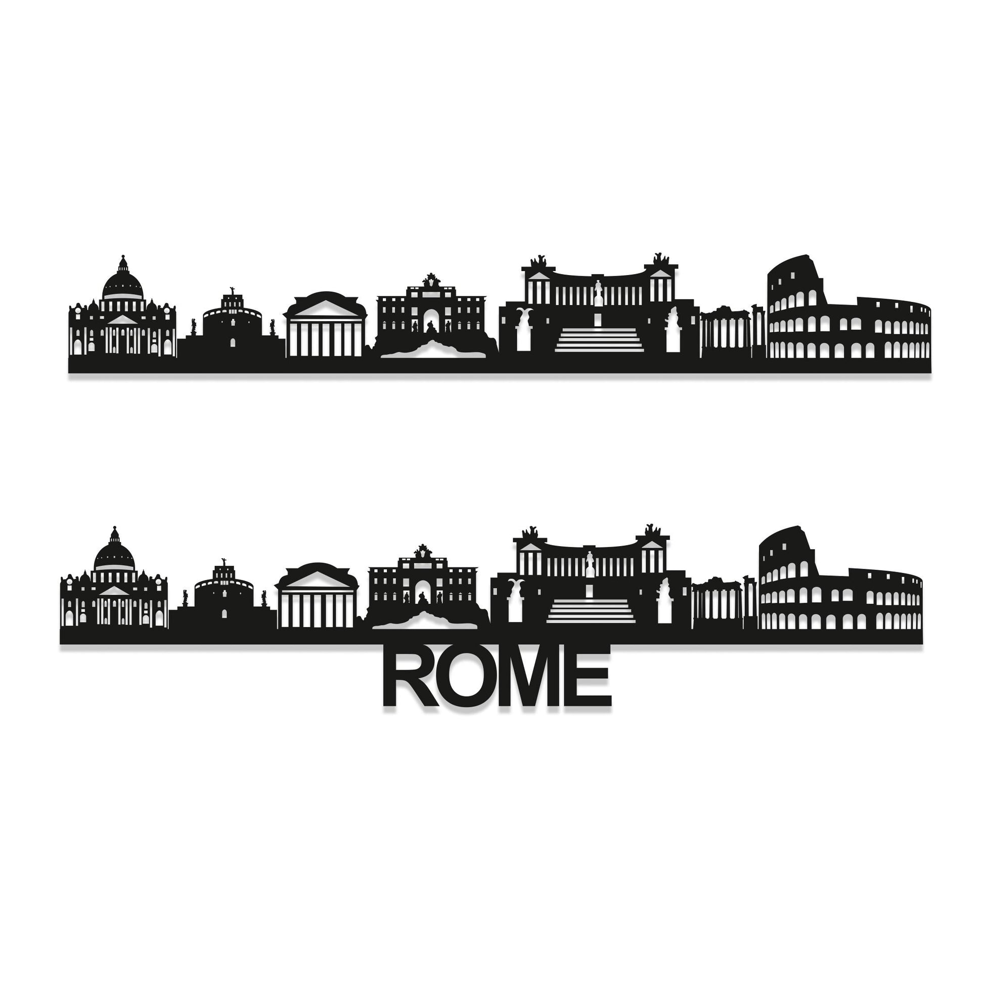 Rome Skyline Wood Wall Art