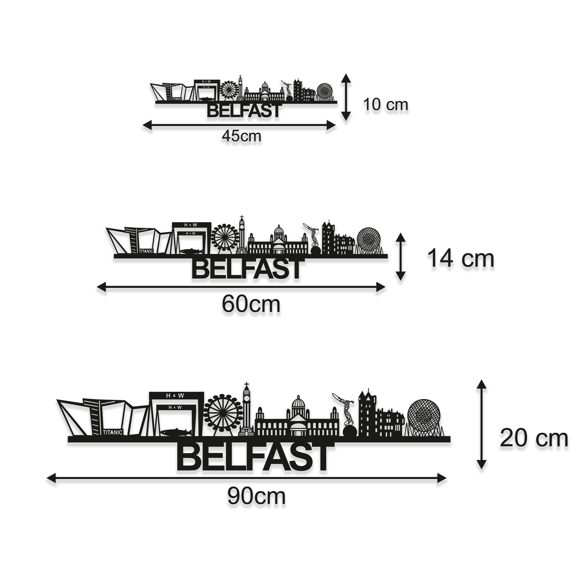 Belfast Skyline Wood Wall Art