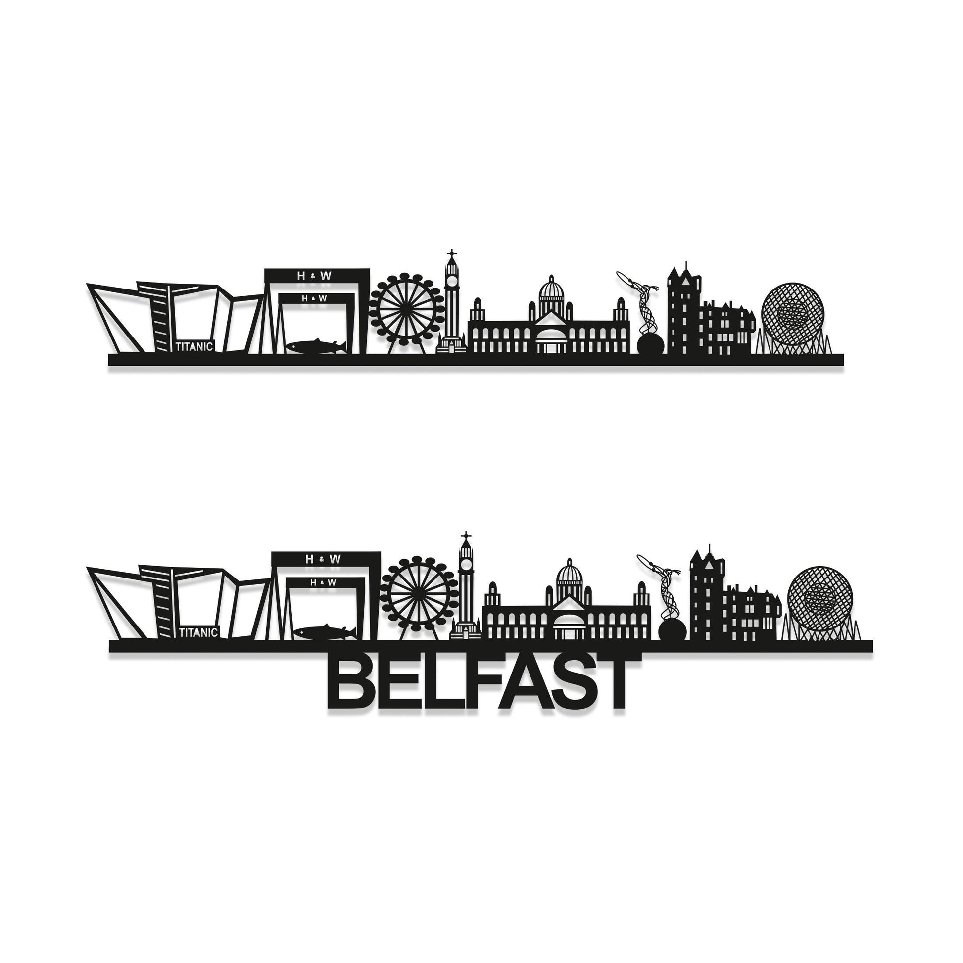 Belfast Skyline Wood Wall Art