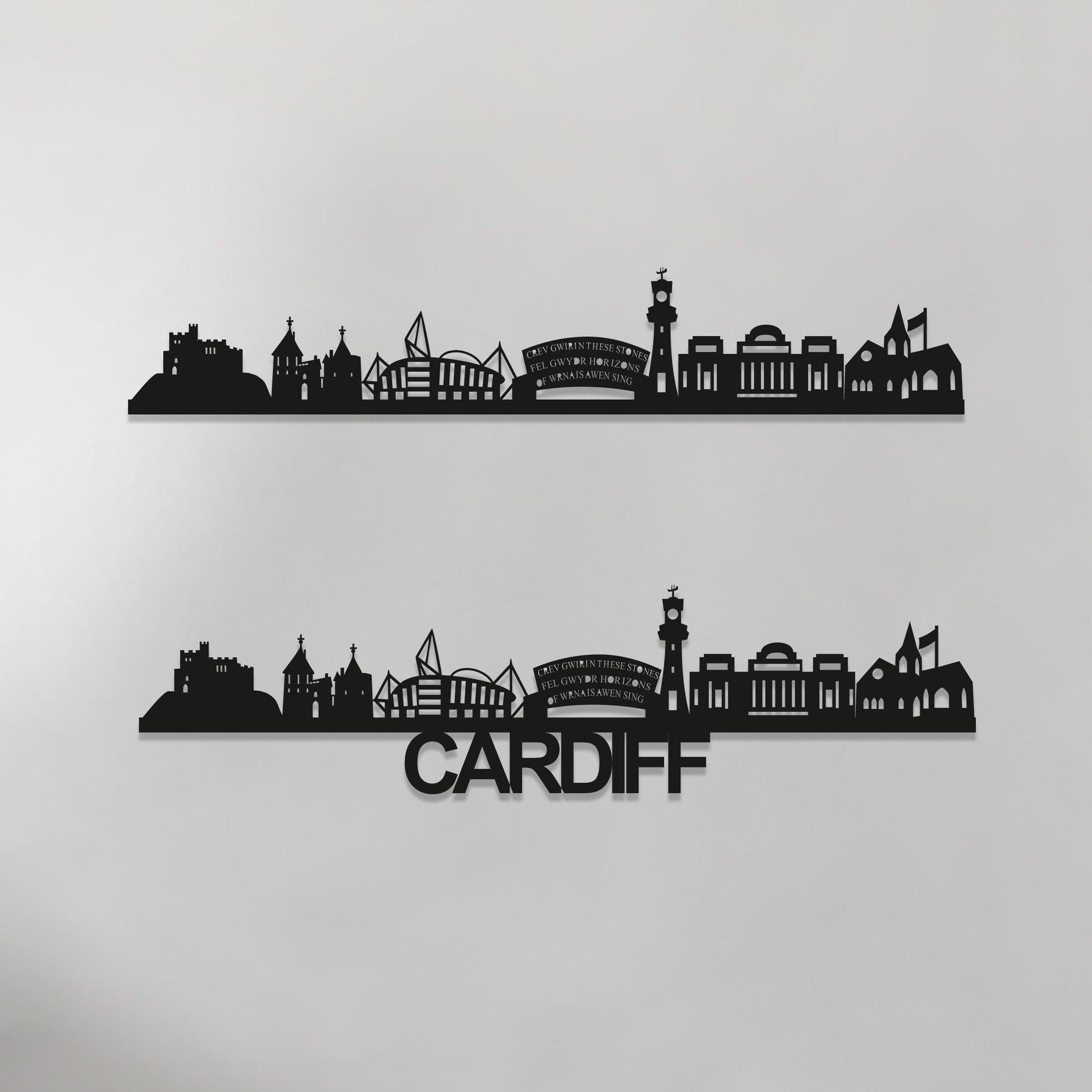 Cardiff Skyline Wood Wall Art