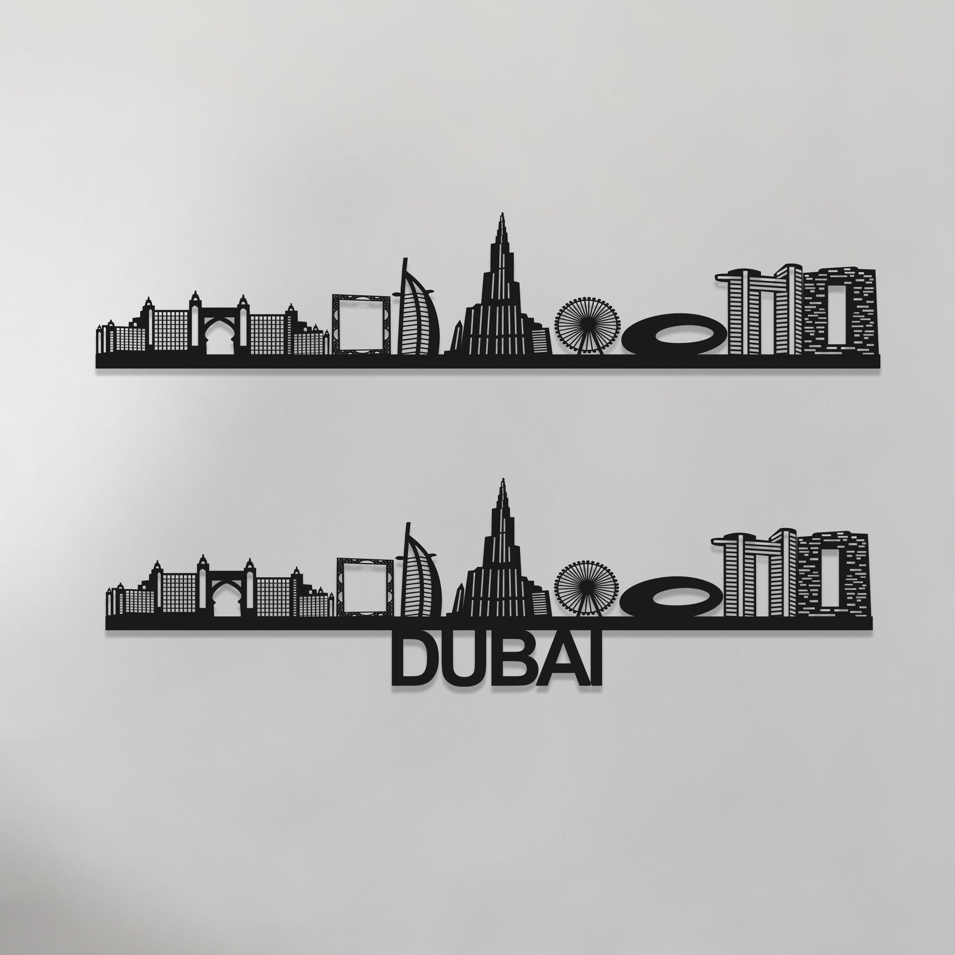 Dubai Skyline Wood Wall Art