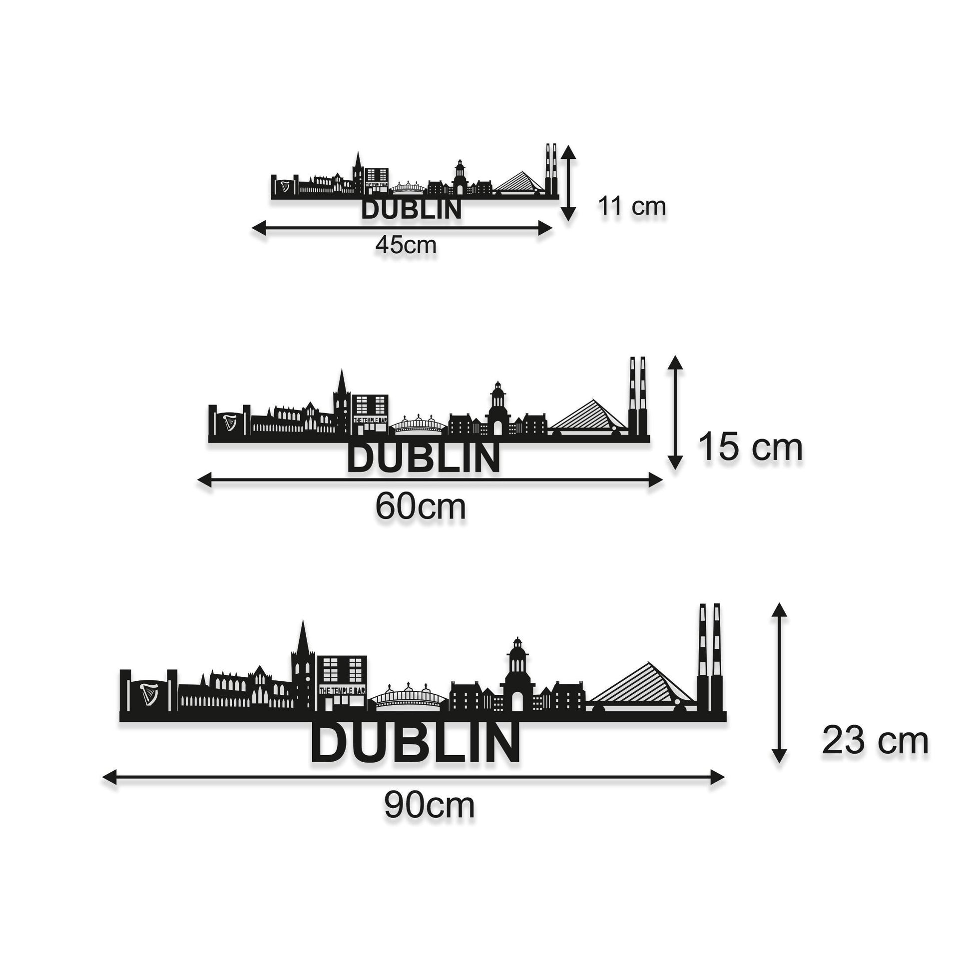 Dublin Skyline Wood Wall Art