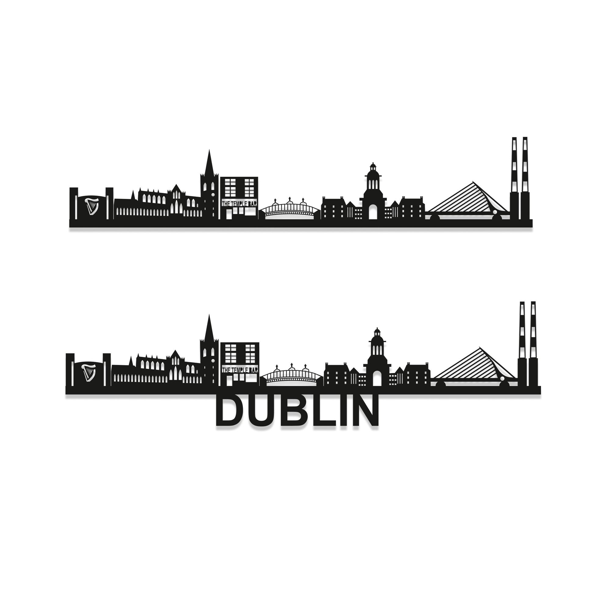 Dublin Skyline Wood Wall Art