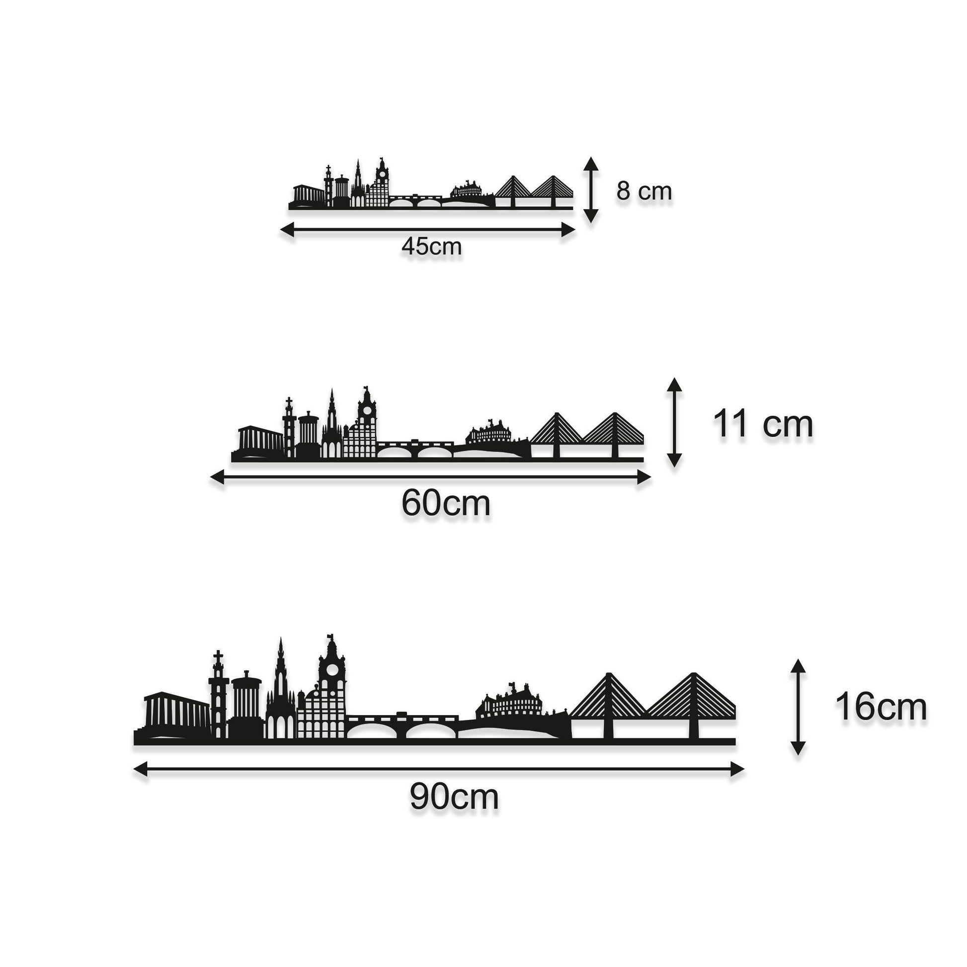 Edinburgh Skyline Wood Wall Art