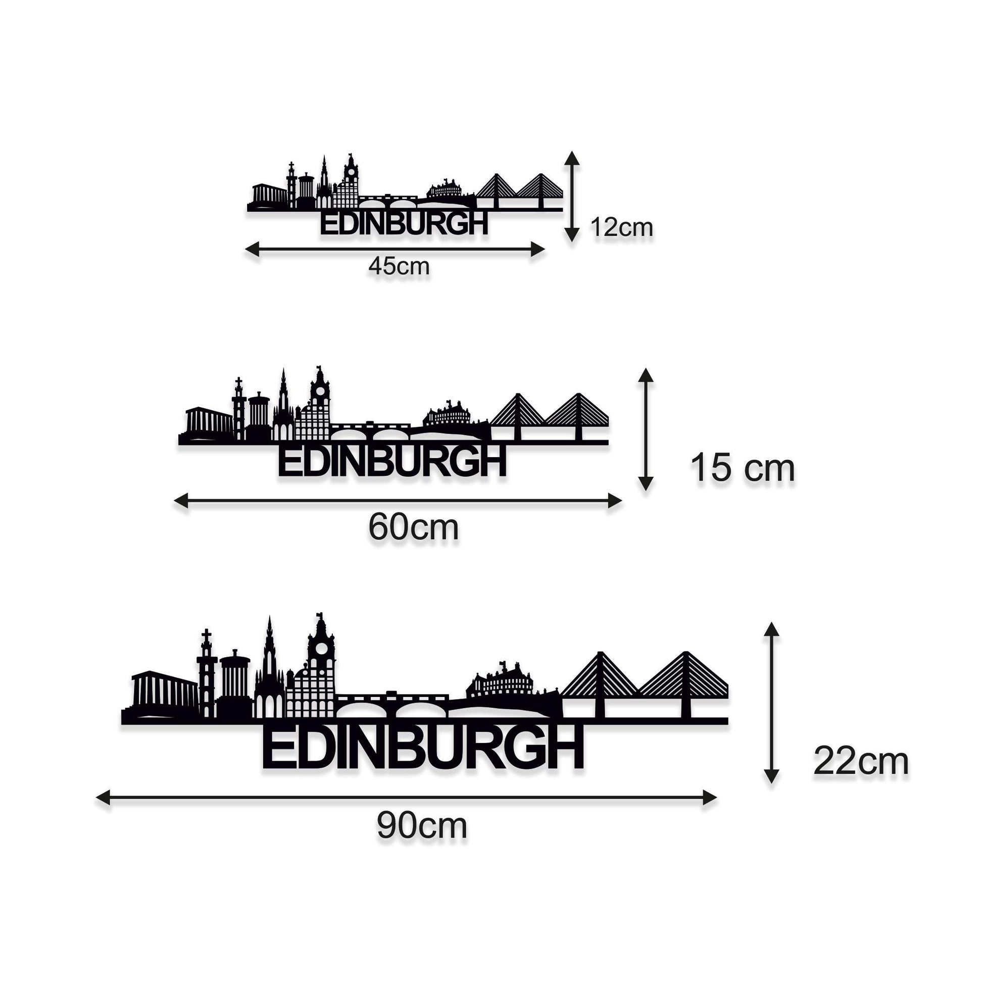 Edinburgh Skyline Wood Wall Art