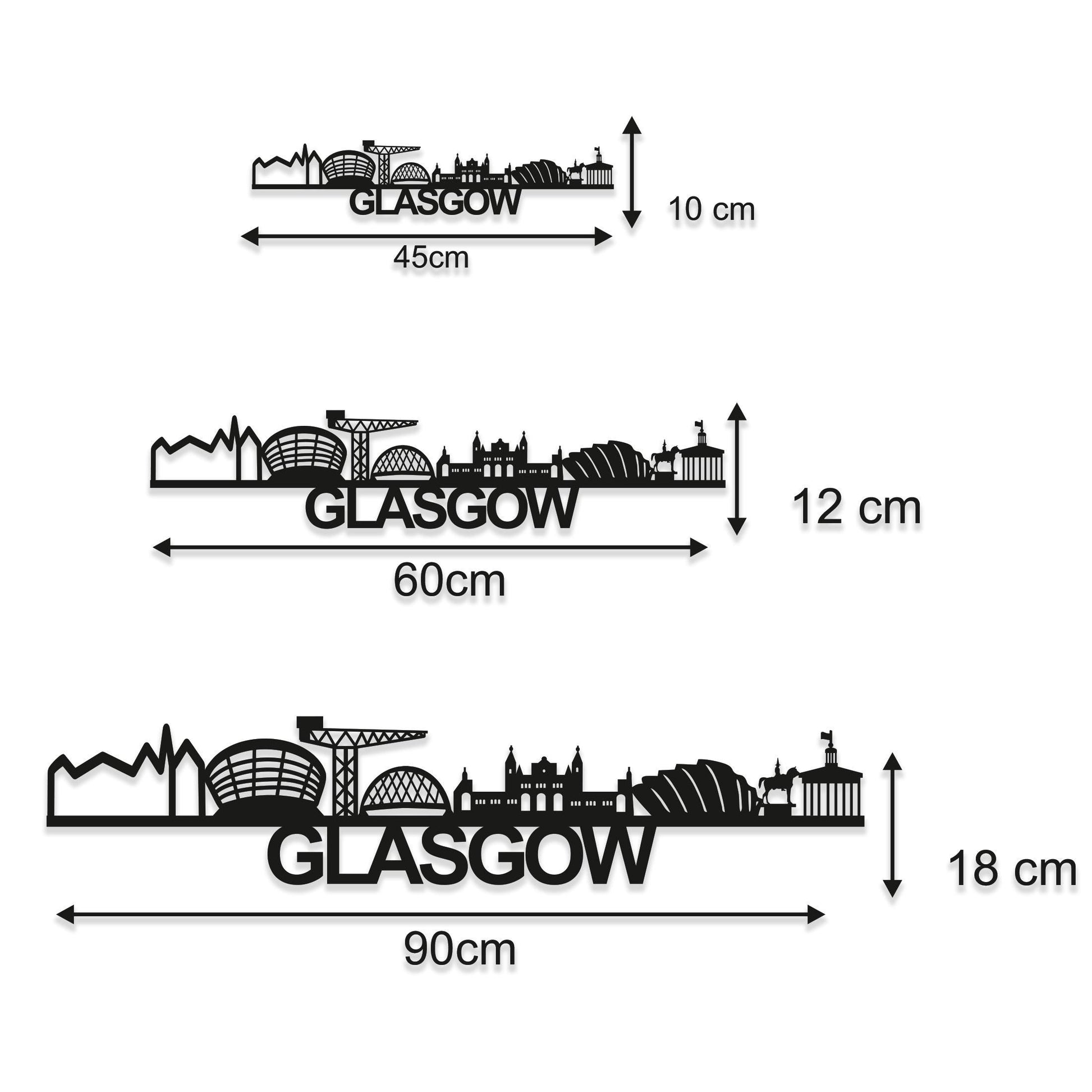 Glasgow Skyline Wood Wall Art