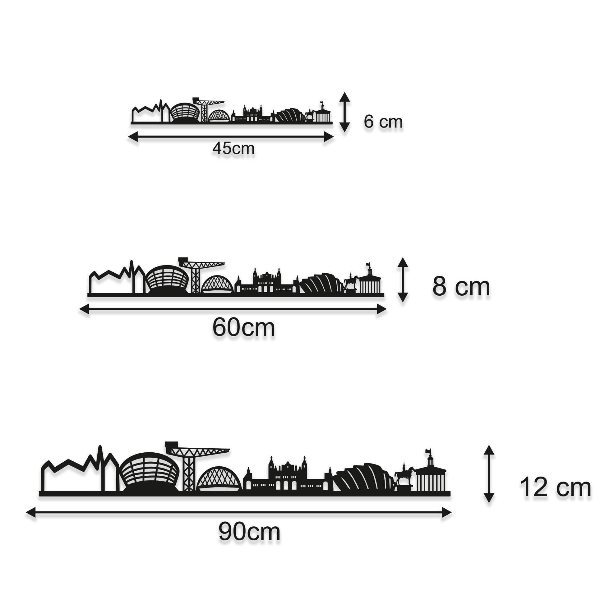 Glasgow Skyline Wood Wall Art