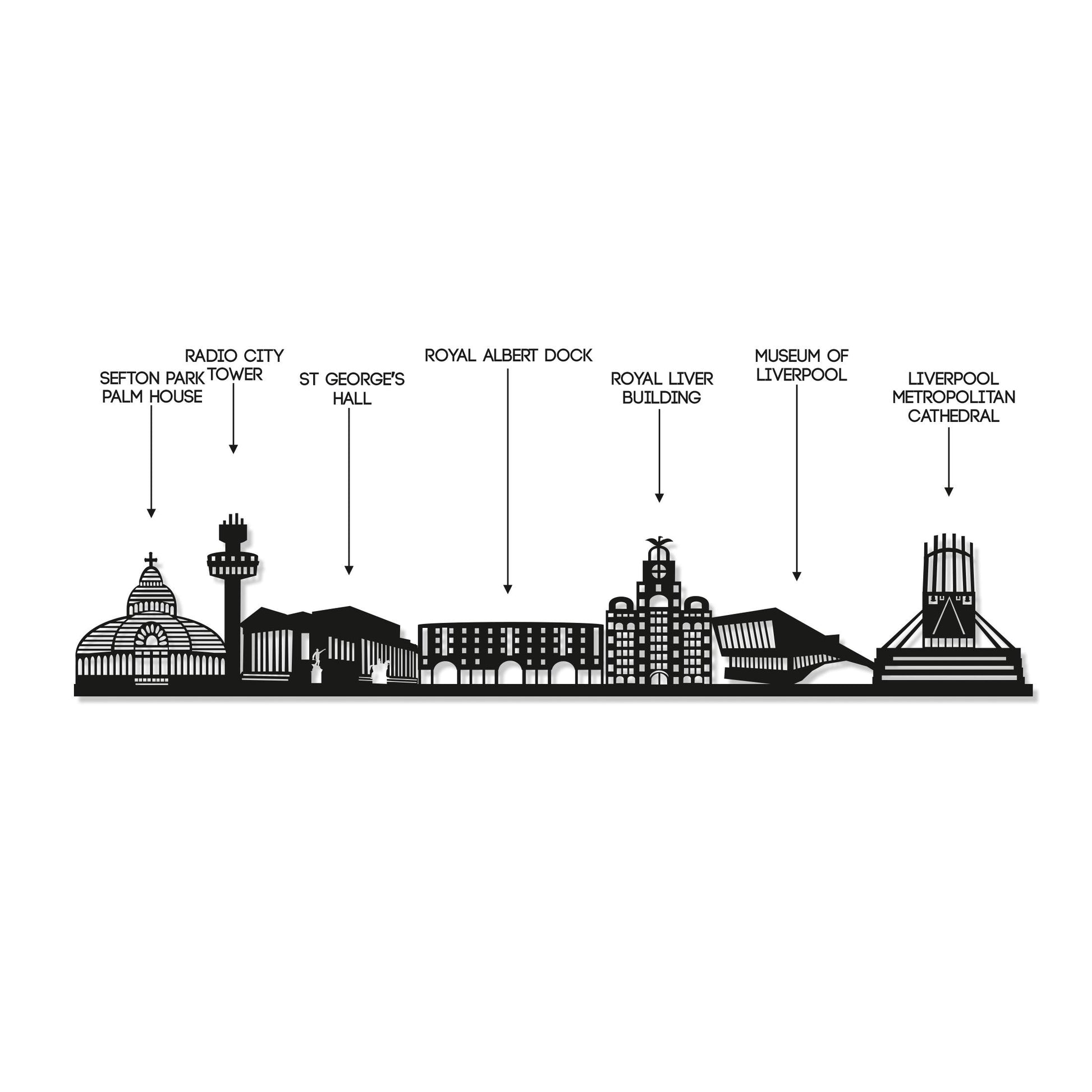 Liverpool Skyline Wood Wall Art