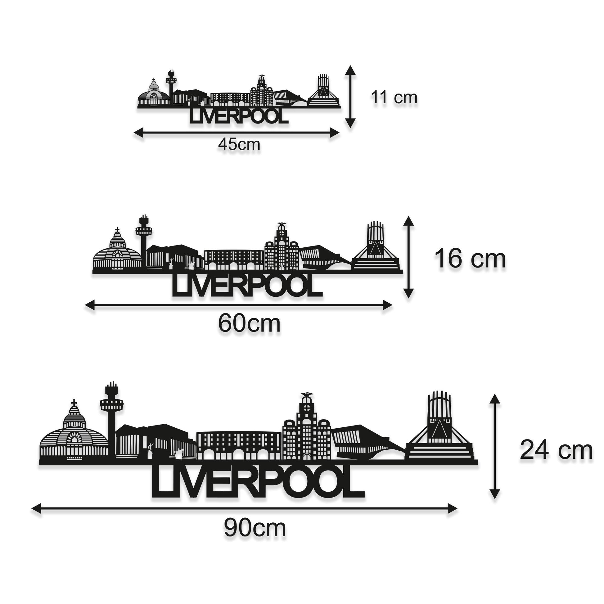 Liverpool Skyline Wood Wall Art