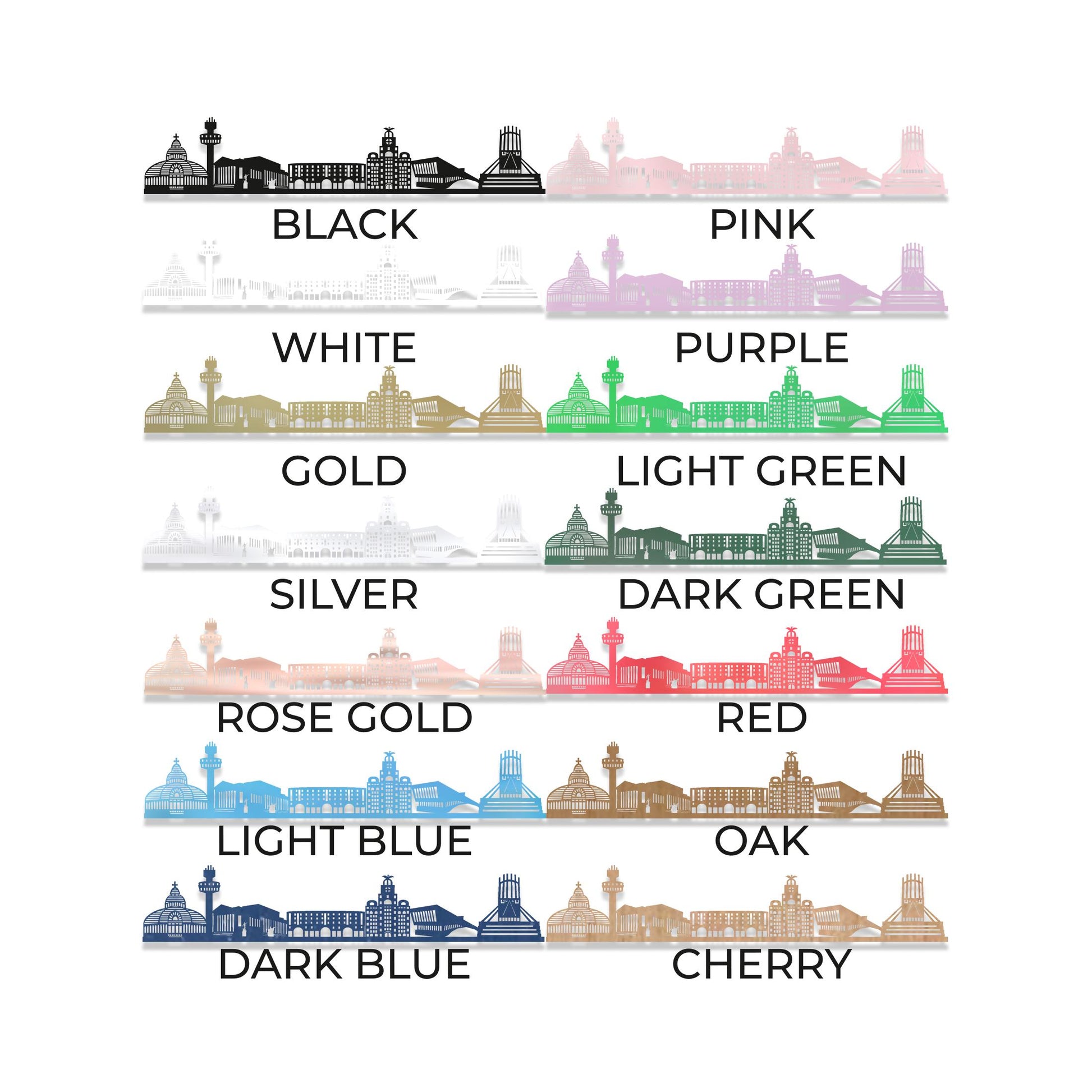 Liverpool Skyline Wood Wall Art