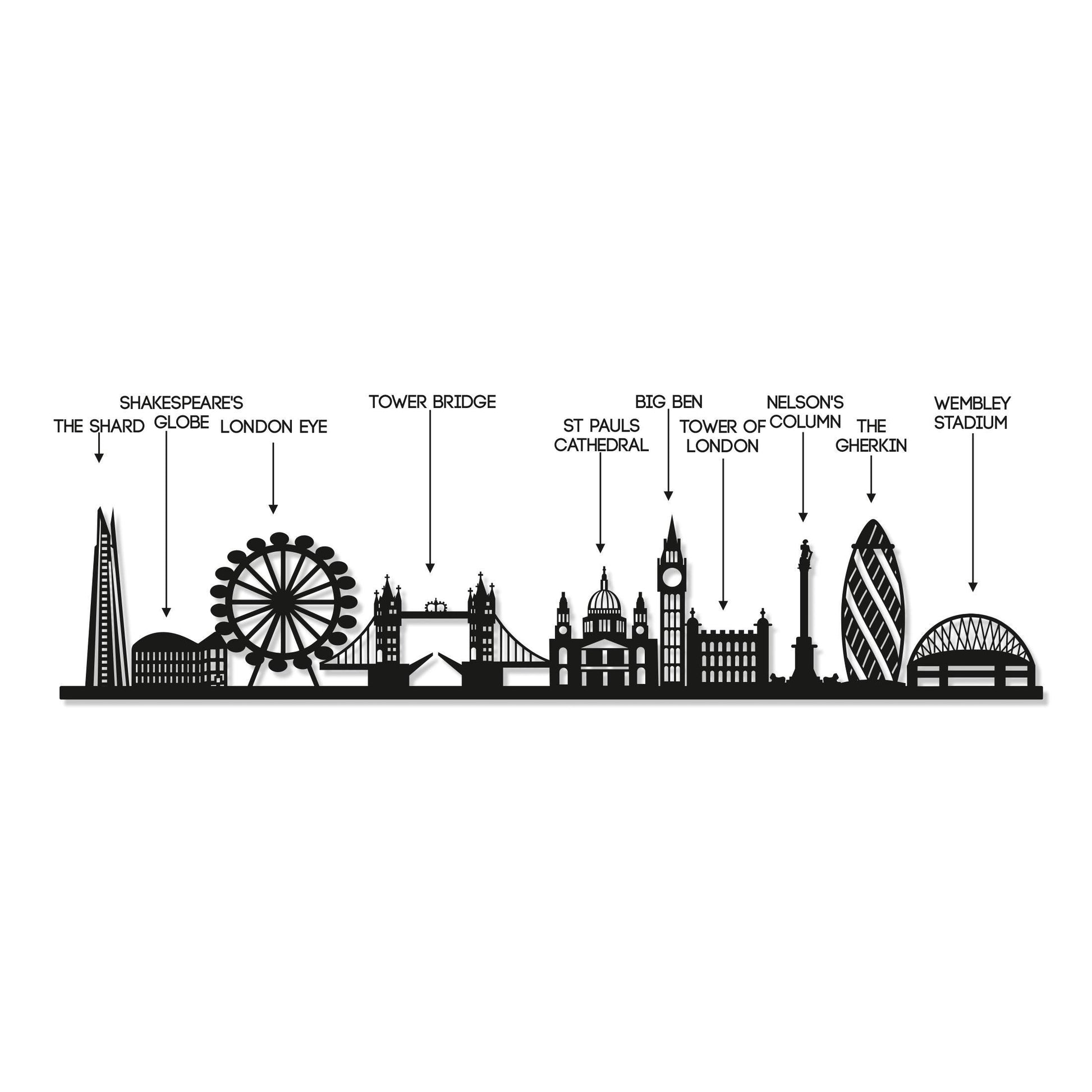 London Skyline Wood Wall Art