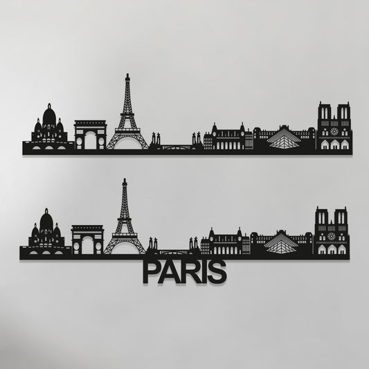 Paris Skyline Wood Wall Art