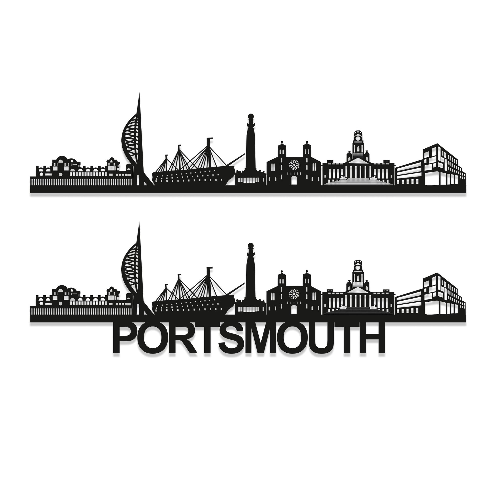 Portsmouth Skyline Wood Wall Art