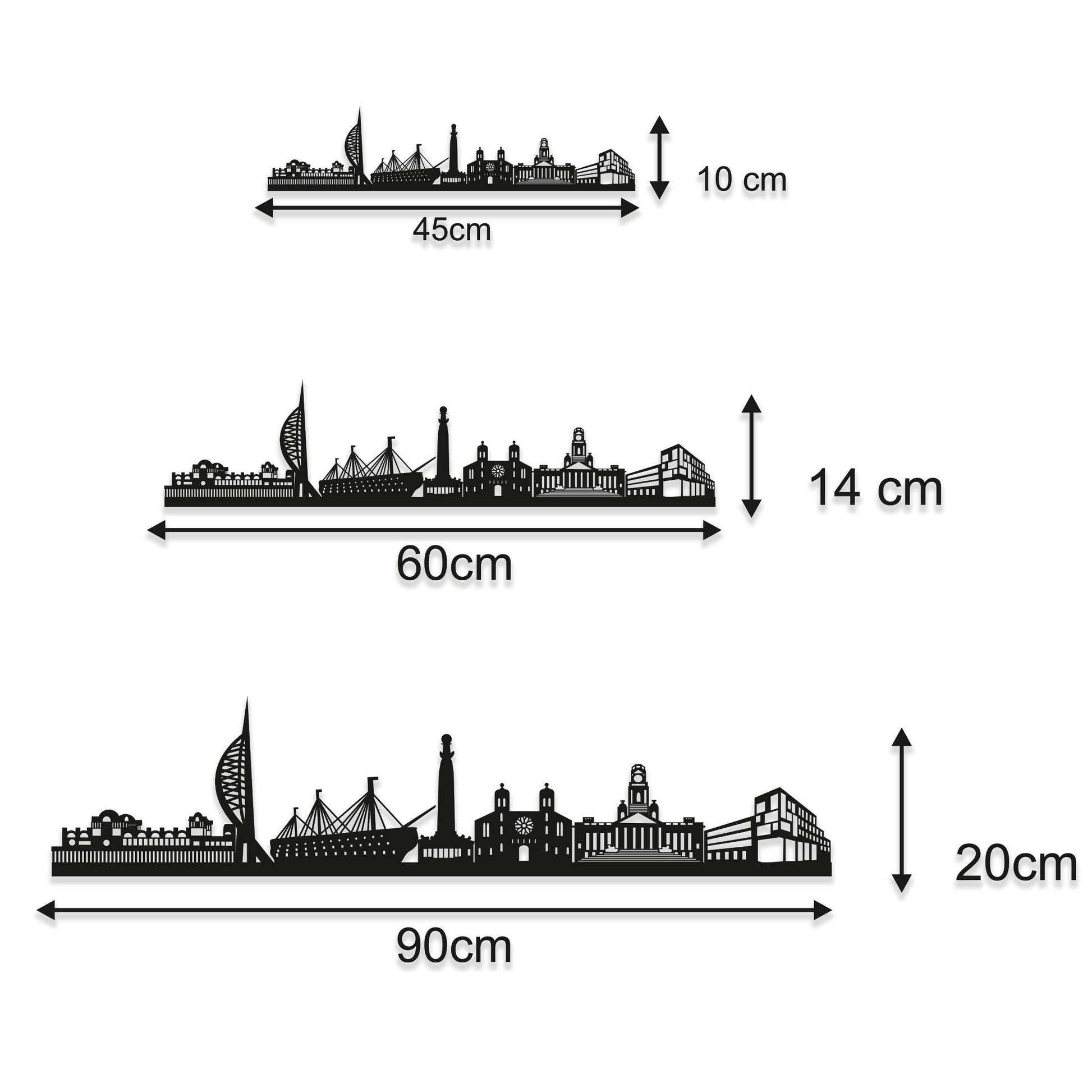 Portsmouth Skyline Wood Wall Art