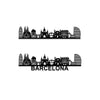 Barcelona Skyline Wood Wall Art