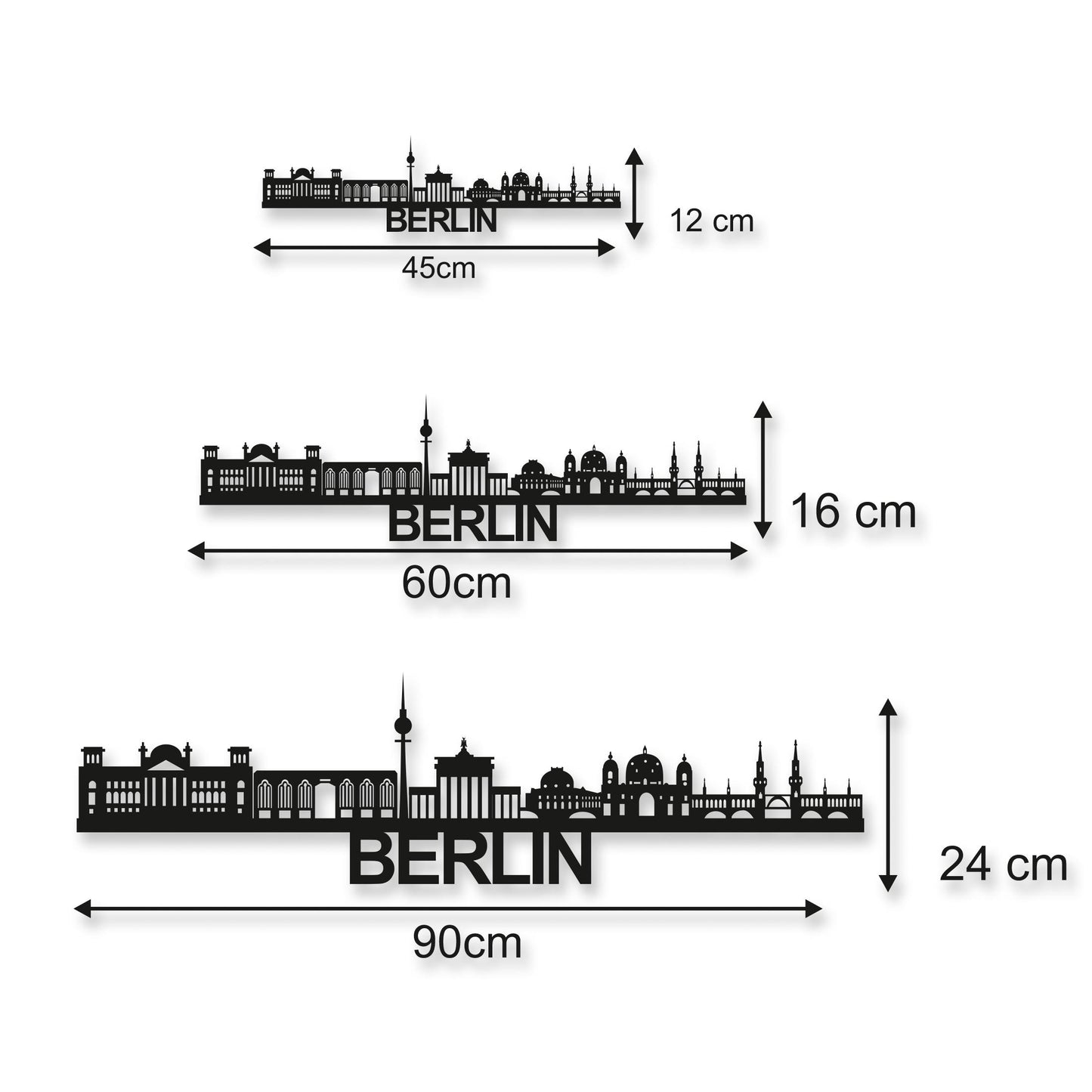 Berlin Skyline Wood Wall Art - Berlin Gift - Skyline Art - Wood Wall Art